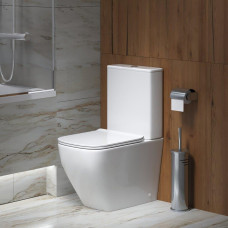 Унитаз Grossman Style GR-4453S 62х36,5, Напольный, Безободковый, Прямоугольная, Белый глянцевый, Дюропласт