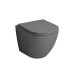 Унитаз Grossman Color GR-4455GMS 49,5х36,5, Подвесной, Безободковый, Овальная, Серый матовый, Дюропласт Унитаз Grossman Color GR-4455GMS 49,5х36,5, Подвесной, Безободковый, Овальная, Серый матовый, Дюропласт