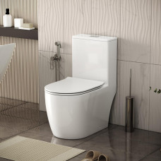 Унитаз Grossman Classic GR-4484SQ 70х38,5, Напольный, Безободковый, Овальная, Белый глянцевый, Дюропласт