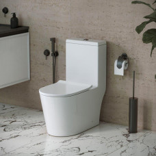 Унитаз Grossman Classic GR-4487SQ 69х36, Напольный, Безободковый, Овальная, Белый глянцевый, Дюропласт