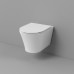 Унитаз Grossman Thin Rim GR-5604SQ 52х36, Подвесной, Безободковый, Круглая, Белый глянцевый, Дюропласт Унитаз Grossman Thin Rim GR-5604SQ 52х36, Подвесной, Безободковый, Круглая, Белый глянцевый, Дюропласт