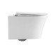 Унитаз Grossman Thin Rim GR-5604SQ 52х36, Подвесной, Безободковый, Круглая, Белый глянцевый, Дюропласт Унитаз Grossman Thin Rim GR-5604SQ 52х36, Подвесной, Безободковый, Круглая, Белый глянцевый, Дюропласт
