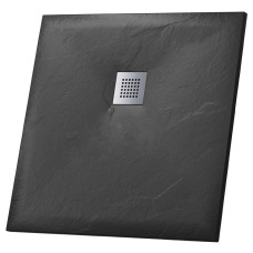 Душевой поддон Grossman Strong GR-S2100100Q 100х100, Квадратная, Графит, Минеральный композитный наполнитель и полиэфирные смолы