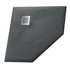 Душевой поддон Grossman Strong GR-S29090D 90х90, Низкий поддон, Трапеция, Графит, Искусственный камень