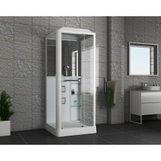 Душевая кабина Grossman Alba GR121 90х90, Белый, Стекло прозрачное, Квадратная, Закаленное безопасное стекло 5 мм