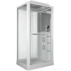 Душевая кабина Grossman Alba GR123(R) 90х110, Белый, Стекло прозрачное, Прямоугольная, Закаленное безопасное стекло 5 мм