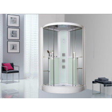 Душевая кабина Grossman Cosmo GR142 120х120, Белый, Стекло прозрачное, Полукруглая, Закаленное безопасное стекло 5 мм
