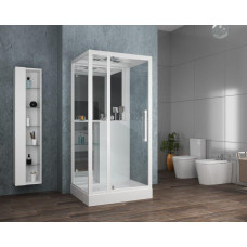 Душевая кабина Grossman Style GR161 90х90, Белый, Стекло прозрачное, Квадратная, Закаленное безопасное стекло 5 мм