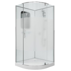 Душевая кабина Grossman Classic GR171 90х90, Хром, Стекло комбинированное (прозрачное, матовое), Четверть круга, Акрил