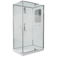 Душевая кабина Grossman Classic GR172QR 120х80, Хром, Стекло комбинированное (прозрачное, матовое), Прямоугольная, Акрил