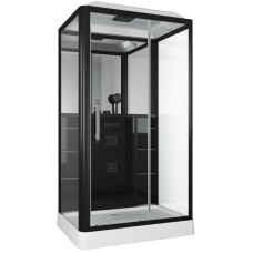 Душевая кабина Grossman Alba GR227L 90х120, Черный, Стекло прозрачное, Прямоугольная, Закаленное безопасное стекло 5 мм