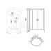 Душевая кабина Grossman Cosmo GR242 120х120, Черный, Стекло прозрачное, Полукруглая, Закаленное безопасное стекло 5 мм