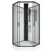 Душевая кабина Grossman Elegance GR250D 100х100, Черный, Стекло прозрачное, Трапеция, Акрил