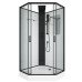 Душевая кабина Grossman Elegance GR250D 100х100, Черный, Стекло прозрачное, Трапеция, Акрил