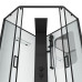 Душевая кабина Grossman Elegance GR250D 100х100, Черный, Стекло прозрачное, Трапеция, Акрил