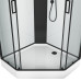 Душевая кабина Grossman Elegance GR251D 90х90, Черный, Стекло прозрачное, Трапеция, Акрил