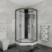 Душевая кабина Grossman Elegance GR251D 90х90, Черный, Стекло прозрачное, Трапеция, Акрил