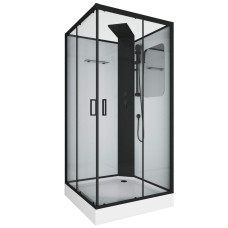 Душевая кабина Grossman Elegance GR251Q 90х90, Черный, Стекло прозрачное, Квадратная, Акрил