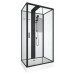 Душевая кабина Grossman Elegans GR252Q 120х80, Черный, Стекло прозрачное, Прямоугольная, Акрил