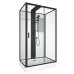 Душевая кабина Grossman Elegans GR252Q 120х80, Черный, Стекло прозрачное, Прямоугольная, Акрил