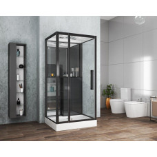 Душевая кабина Grossman Style GR261 90х90, Черный, Стекло прозрачное, Квадратная, Закаленное безопасное стекло 5 мм