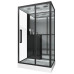 Душевая кабина Grossman Style GR267 80х120, Черный, Стекло прозрачное, Прямоугольная, Закаленное безопасное стекло 5 мм Душевая кабина Grossman Style GR267 80х120, Черный, Стекло прозрачное, Прямоугольная, Закаленное безопасное стекло 5 мм