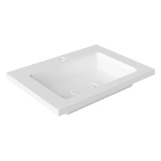 Раковина Madera Модуль 4627173210782, Накладная, Прямоугольная, Белый, Литьевой мрамор
