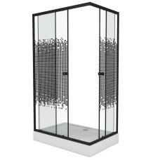 Душевой уголок Niagara Eco _0181452Q 100х80, Раздвижная, Прямоугольная, Черный
