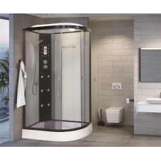Душевой поддон Niagara Ultra 19030134L 120х80, Асимметричная, Черный, Акрил, Стекло тонированное