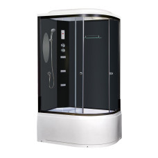 Душевой поддон Niagara Ultra 2140134RN 120х80, Асимметричная, Черный, Акрил, Стекло тонированное