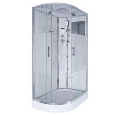Душевой поддон Niagara Ultra 3030164R 120х80, Асимметричная, Хром, Акрил, Стекло прозрачный с матовой полосой