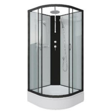 Душевой поддон Niagara Classic 67031414BKT 80х80, Четверть круга, Черный, Авс пластик, Стекло прозрачное