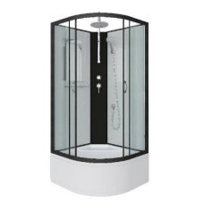 Душевой поддон Niagara Classic 67071414BKT 80х80, Четверть круга, Черный, Авс пластик, Стекло прозрачное