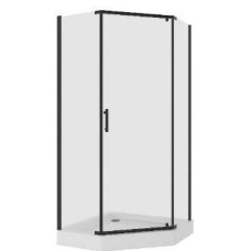 Душевое ограждение Niagara Nova 68050811BLACK 90х90, Распашная, Стекло прозрачное, Трапеция, Черный матовый Душевое ограждение Niagara Nova 68050811BLACK 90х90, Распашная, Стекло прозрачное, Трапеция, Черный матовый