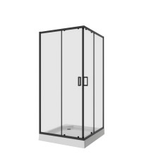 Душевая дверь Niagara Nova 68090811BLACK 100х100, Черный матовый, Раздвижные, Стекло прозрачное, Квадратная, Не идет в комплекте