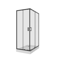 Душевая дверь Niagara Nova 68110811BLACK 120х90, Черный матовый, Раздвижные, Стекло прозрачное, Прямоугольная, Не идет в комплекте