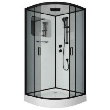 Душевой поддон Niagara Premium 69010134BLACK 90х90, Четверть круга, Акрил, Стекло тонированная, Матовый черный
