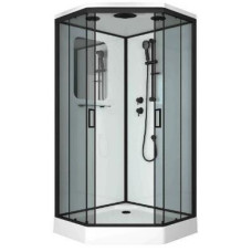 Душевой поддон Niagara Premium 69010134DBLACK 90х90, Трапеция, Акрил, Стекло тонированная, Матовый черный