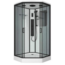 Душевой поддон Niagara Premium 69010134GDBLACK 90х90, Трапеция, Акрил, Стекло тонированная, Матовый черный