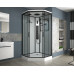 Душевой поддон Niagara Premium 69020134GDBLACK 100х100, Трапеция, Акрил, Стекло тонированная, Матовый черный