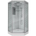 Душевой поддон Niagara Luxe 7701DW 90х90, Трапеция, Серебро, Акрил, Стекло прозрачное
