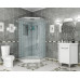 Душевой поддон Niagara Luxe 7701DW 90х90, Трапеция, Серебро, Акрил, Стекло прозрачное