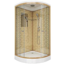 Душевой поддон Niagara Luxe 7701G 90х90, Четверть круга, Золото, Акрил, Стекло прозрачное