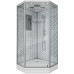 Душевой поддон Niagara Luxe 7702DW 100х100, Трапеция, Серебро, Акрил, Стекло прозрачное