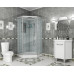 Душевой поддон Niagara Luxe 7702DW 100х100, Трапеция, Серебро, Акрил, Стекло прозрачное