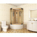 Душевой поддон Niagara Luxe 7710G 100х100, Четверть круга, Золото, Акрил, Стекло прозрачное