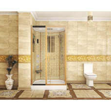 Душевой поддон Niagara Luxe 7711GL 90х120, Прямоугольная, Золото, Акрил, Стекло прозрачное