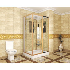 Душевой поддон Niagara Luxe 7711GR 90х120, Прямоугольная, Золото, Акрил, Стекло прозрачное
