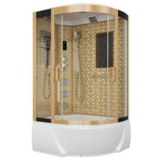 Душевой поддон Niagara Luxe 7712GL 80х120, Асимметричная, Золото, Акрил, Стекло прозрачное