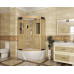 Душевой поддон Niagara Luxe 7712GL 80х120, Асимметричная, Золото, Акрил, Стекло прозрачное